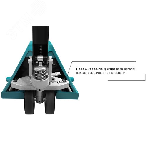 Тележка гидравлическая PROLIFT PRO RT25, г/п 2500кг, колеса полиуретан, вилы 1150х550 - фото 8
