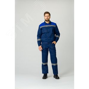 Костюм Легион-2 СОП (ткань Смесовая,210) полукомбинезон, темно-синий васильковый, 52-54 158-164 - Факел-спецодежда