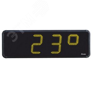 Часы уличные цифровые HMT LED 20 IP54, удароустойчивое стекло, часы/минуты, дата, температура (датчик опция), прямой и обратный отсчёт, цвет цифр - желтый, высота цифр 20 см, синхронизация FI, DCF, GPS, автономная, 110/230В, пульт ДУ в комплекте (939333J) - BODET