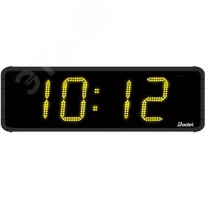 Часы уличные цифровые HMT LED 25 IP54, удароустойчивое стекло, часы/минуты, дата, температура (датчик опция), прямой и обратный отсчёт, цвет цифр - желтый, высота цифр 25 см, синхронизация FI, DCF, GPS, автономная, 110/230В (939343J) - BODET