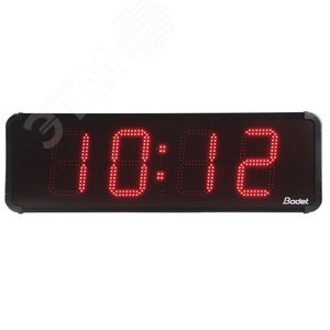 Часы уличные цифровые HMT LED 25 IP54, удароустойчивое стекло, часы/минуты, дата, температура (датчик опция), прямой и обратный отсчёт, цвет цифр - красный, высота цифр 25 см, синхронизация FI, DCF, GPS, автономная, 110/230В (939343R) - BODET
