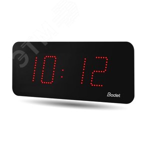Часы цифровые STYLE II 10 IP55 (часы/минуты), высота цифр 10 см, красный цвет, NTP, PoE (946771A) - BODET