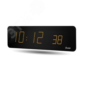 Часы цифровые STYLE II 10S (часы/минуты/секунды), высота цифр 10 см, сек 7 см, желтый цвет, NTP, Wi-Fi (946883) - BODET