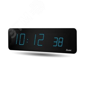 Часы цифровые STYLE II 10S (часы/минуты/секунды), высота цифр 10 см, сек 7 см, синий цвет, независимые, 240 В (946814) - BODET