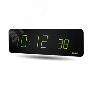 Часы цифровые STYLE II 10S (часы/минуты/секунды), высота цифр 10 см, сек 7 см, зеленый цвет, NTP, Wi-Fi (946882) - BODET