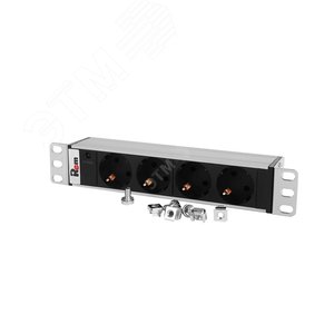 Блок розеток Rem-10 без шнура с индикатором 4 Sсhuko вход IEC 60320 C14 10A 10' - Rem