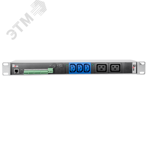 Блок розеток горизонтальный Rem-2MC,LINUx,мониторинг,управление,3C13,2C19,1_32А,19'',колодка - Rem