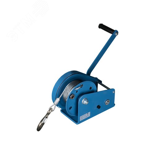 Лебедка ручная барабанная с тормозом BHW-1100, г/п 1179кг, канат 10м - Gearsen