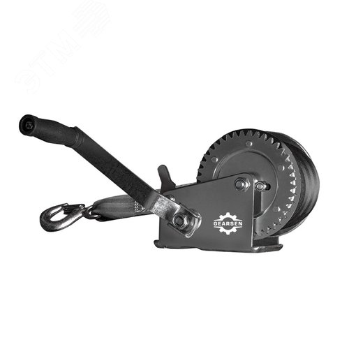 Лебедка ручная барабанная FD-1000, г/п 1133кг, лента 10м - Gearsen