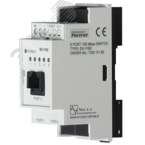 Коммутатор Ethernet SX-1162: ETH switch, 5x 10/100base TX: IEEE802.3, непрограммируемый (TXN 111 62) - TECO