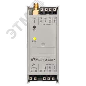 Радио модуль дискретных и аналоговых входов, DALI  R-DL-0203L-A: RFox2, 2x AI / DI, 3x DALI, радио тип A (TXN 142 22.A) - NO NAME
