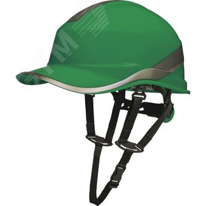 Защитная каска BASEBALL DIAMOND V UP из ABS зеленого цвета с храповым механизмом - Delta Plus