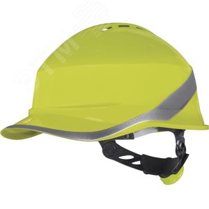 Каска защитная DIAMOND VI WIND из ABC с вентиляцией лимонного цвета - Delta Plus