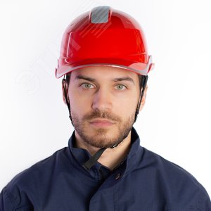 Защитная каска BASEBALL DIAMOND V UP из ABS красного цвета с храповым механизмом - фото 2