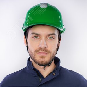 Защитная каска BASEBALL DIAMOND V UP из ABS зеленого цвета с храповым механизмом - фото 2