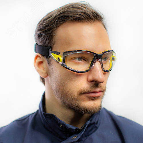 Очки защитные открытые PACAYA CLEAR STRAP прозрачные с эластичным оголовьем - Delta Plus