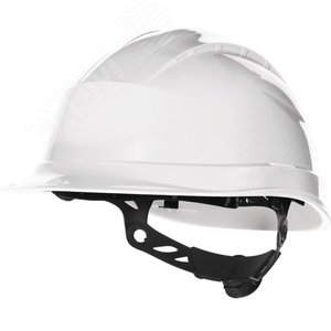 Каска защитная QUARTZ UP III белого цвета с храповым механизмом без вентиляции - Delta Plus