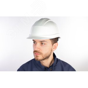 Каска защитная QUARTZ UP III белого цвета с храповым механизмом без вентиляции - фото 2