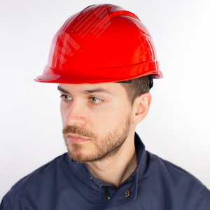 Каска защитная QUARTZ UP III красного цвета с храповым механизмом без вентиляции - фото 3