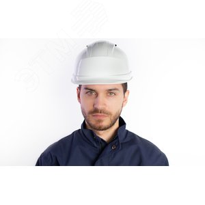 Каска защитная QUARTZ UP IV белого цвета с храповым механизмом с вентиляцией (QUARUP4BC) - фото 2