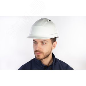 Каска защитная QUARTZ UP IV белого цвета с храповым механизмом с вентиляцией (QUARUP4BC) - фото 3