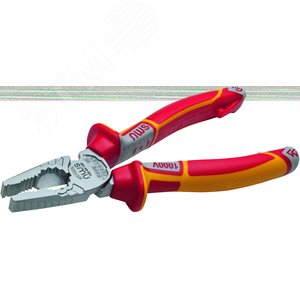 Пассатижи диэлектрические CombiMax 1000В VDE 165 мм, покрытие Crom, рукоятки SoftGripp 3K - NWS