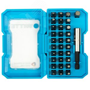 Набор бит BITBOX 32 предмета 1/4'' С6.3 PH / PZ / TORX + адаптер 1/4'' + битодержатель, пласт.бокс - WITTE