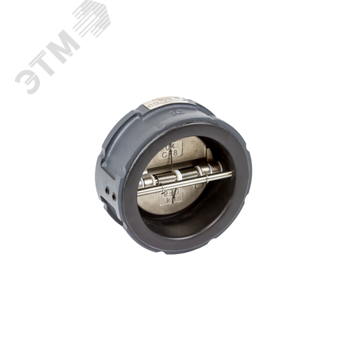 Затвор обратный - ЗОД PN16 DN150, межфланцевый, двустворчатый, корпус - чугун GGG40 c EPDM покрытием, пластины - нержавеющая сталь - Ридан