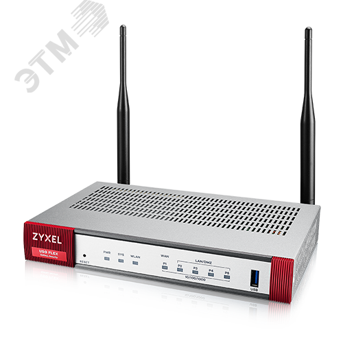 Экран межсетевой и Wi-Fi контроллер 1xWAN GE.4xLAN/DMZ GE.Wi-Fi 6AX1800. 1xUSB3 - Zyxel