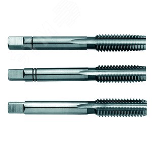 Набор метчиков ручных No 1100 HSS DIN 352, 3 пр., Nr.1/Nr.2/Nr.3, BSW 1 1/4'' x 7 - ZIRA