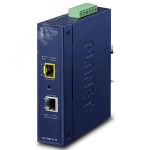 Медиаконвертер 1хRJ45 10/100/1000 Мб/с, 1хSFP 100/1000/2500 Мб/с, IP30 - PLANET