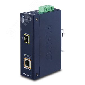 Медиаконвертер PoE 1хRJ45 10/100/1000 Мб/с, 1хSFP 100/1000 Мб/с, 802.3bt, 95 Вт - PLANET