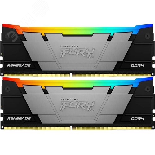 Модуль памяти 2х8GB FURY Renegade RGB Black XMP, DIMM DDR4, 4600 МГц, 36800 Мб/с - Kingston