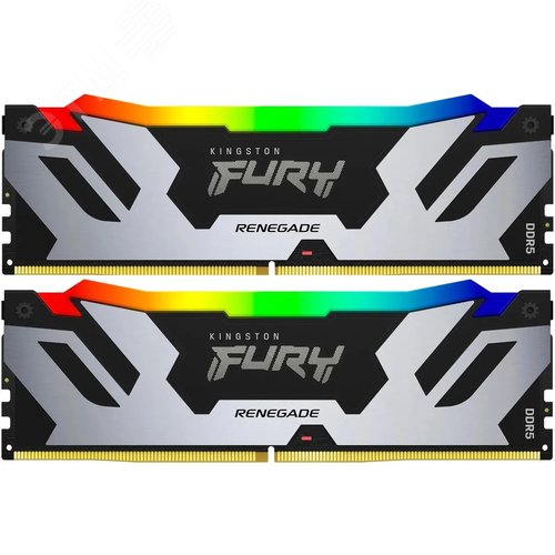 Модуль памяти 2х24GB URY Renegade Silver/Black RGB XMP, DIMM DDR5, 7200 МГц, 57600 Мб/с - Kingston