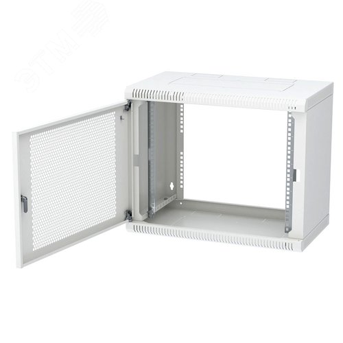 Шкаф телекоммуникационный настенный разборный 9U 600x350 ШТ-НСр-9U-600-350-П дверь перфорированная - ССД