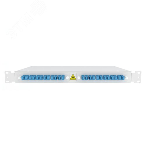 Кросс ШКОС-М -1U/2 -24 -SC ~24 -SC/SM~24 -SC/UPC, модернизированный, высота 1U, 2 кабельных ввода,  24 адаптера SC/SM, 24 пигтейла SC/UPC - фото 3