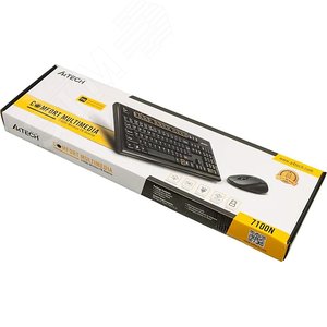 Комплект клавиатура + мышь беспроводной 7100N, USB, черный - фото 4