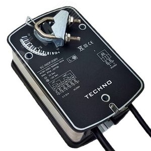 Электропривод воздушной заслонки с пружиной 2.5Nm, 0-10V, 1SPDT, 24AC/DC - Techno