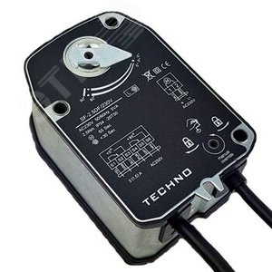 Электропривод противопожарный с пружиной 2.5Nm, ON/OFF, 2SPDT, S(72°С), 230AC - Techno