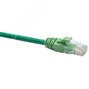 Патч-корд U/UTP категория 5e LSZH нг(А)-HF 15,0 м, зеленый - Datarex