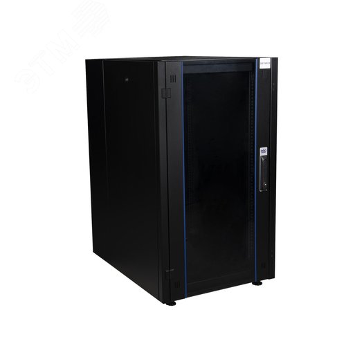 Шкаф нап. 19', 26U 600х800, перед. дв. стек, задн. стен., мет, чер. DATAREX - фото 2