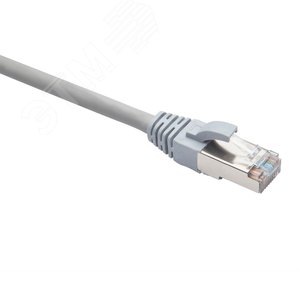 Патч-корд F/UTP категория 5e LSZH нг(А)-HF 10,0 м, серый - Datarex