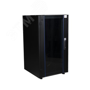 Шкаф нап. 19', 26U 600х600, перед. дв. стек, задн. стен., мет, чер. DATAREX - Datarex