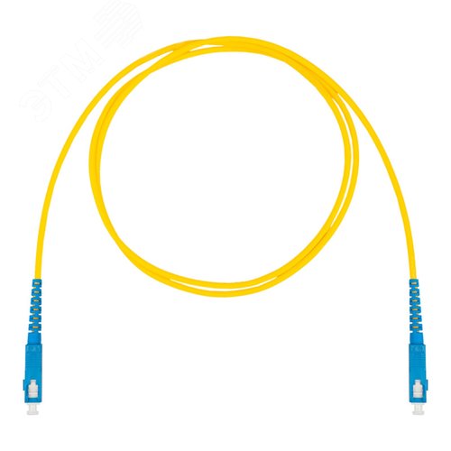 Патч-корд оптический, SC-SC симплекс (simplex) OS2, нг(А)-HF, желтый, 5,0 м - Datarex