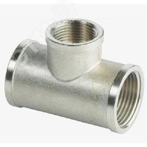 Тройник ВВВ 1'х3/4'х1' переходной, никелированный - Aquadeel