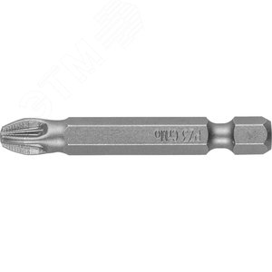 Биты ''Мастер'' кованые, хромомолибденовая сталь, тип хвостовика E 1/4'', PZ3, 50мм, 2шт