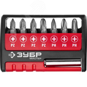 Набор бит ''МХ-8'', CR-V, с адаптером 8 шт.