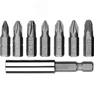 Набор бит ''МХ-8'', CR-V, с адаптером 8 шт. 2