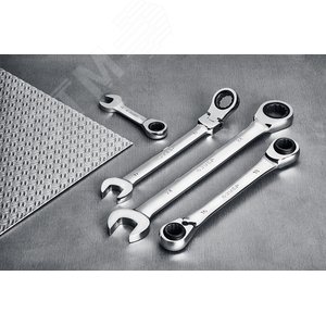 Ключ гаечный комбинированный трещоточный шарнирный 10 мм 3