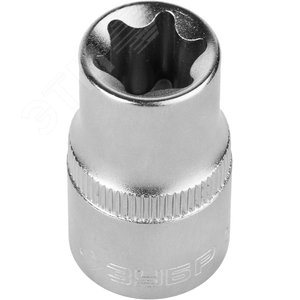 Головка торцовая ''Мастер'' (1/2''), Cr-V, E-TORX, хроматированное покрытие, E18